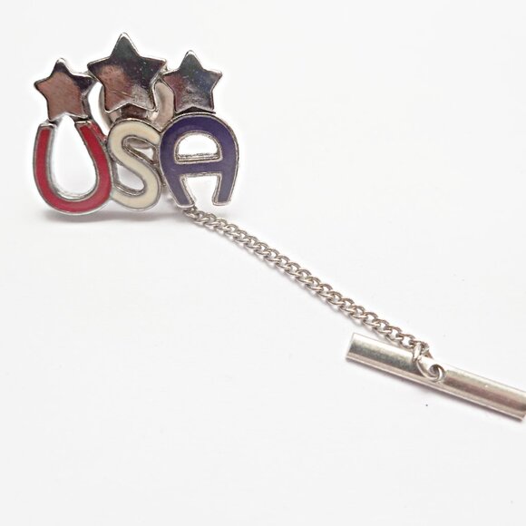 Vintage USA Lapel pin .5" - Picture 2 of 2